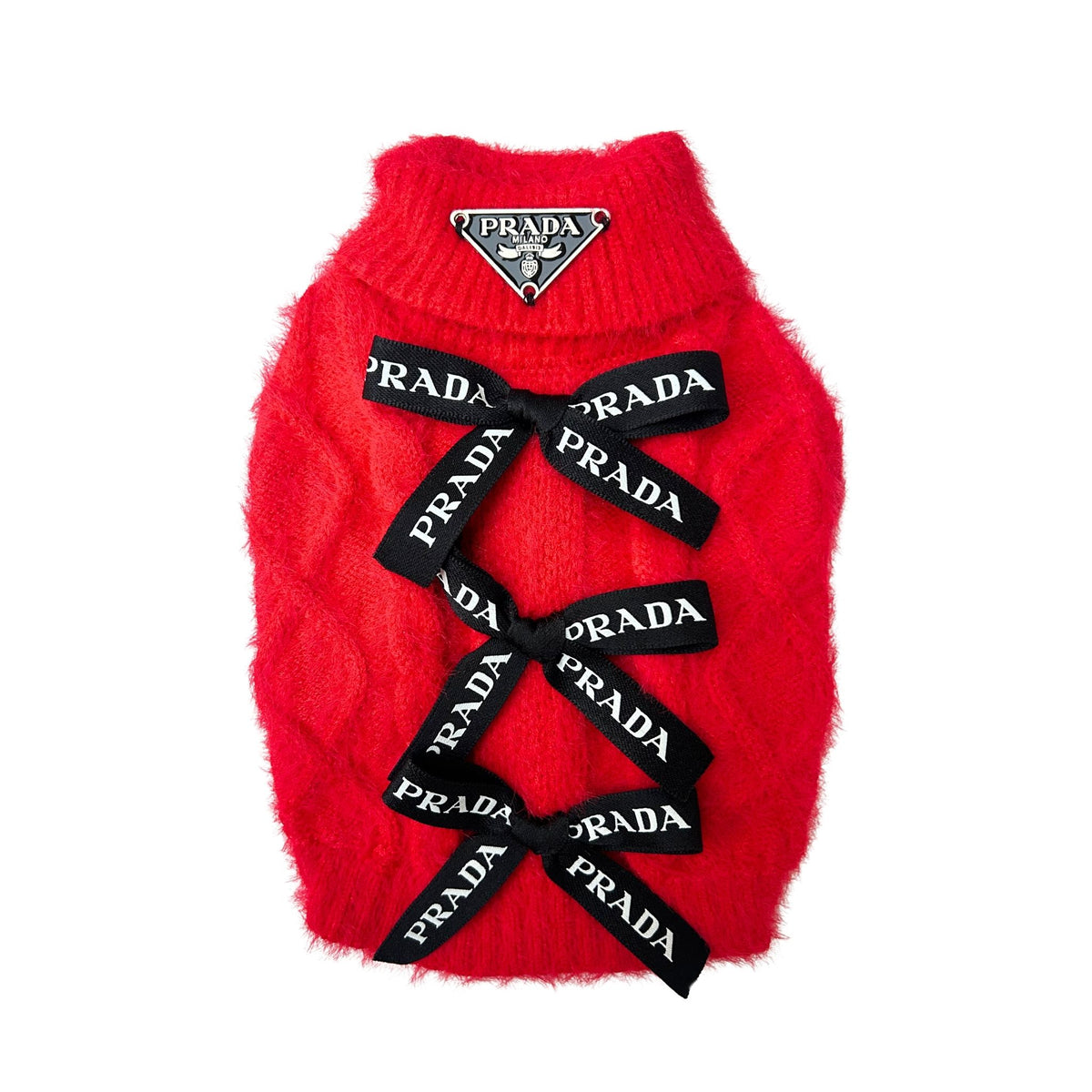 PAW-DA RED BOW DOG SWEATER