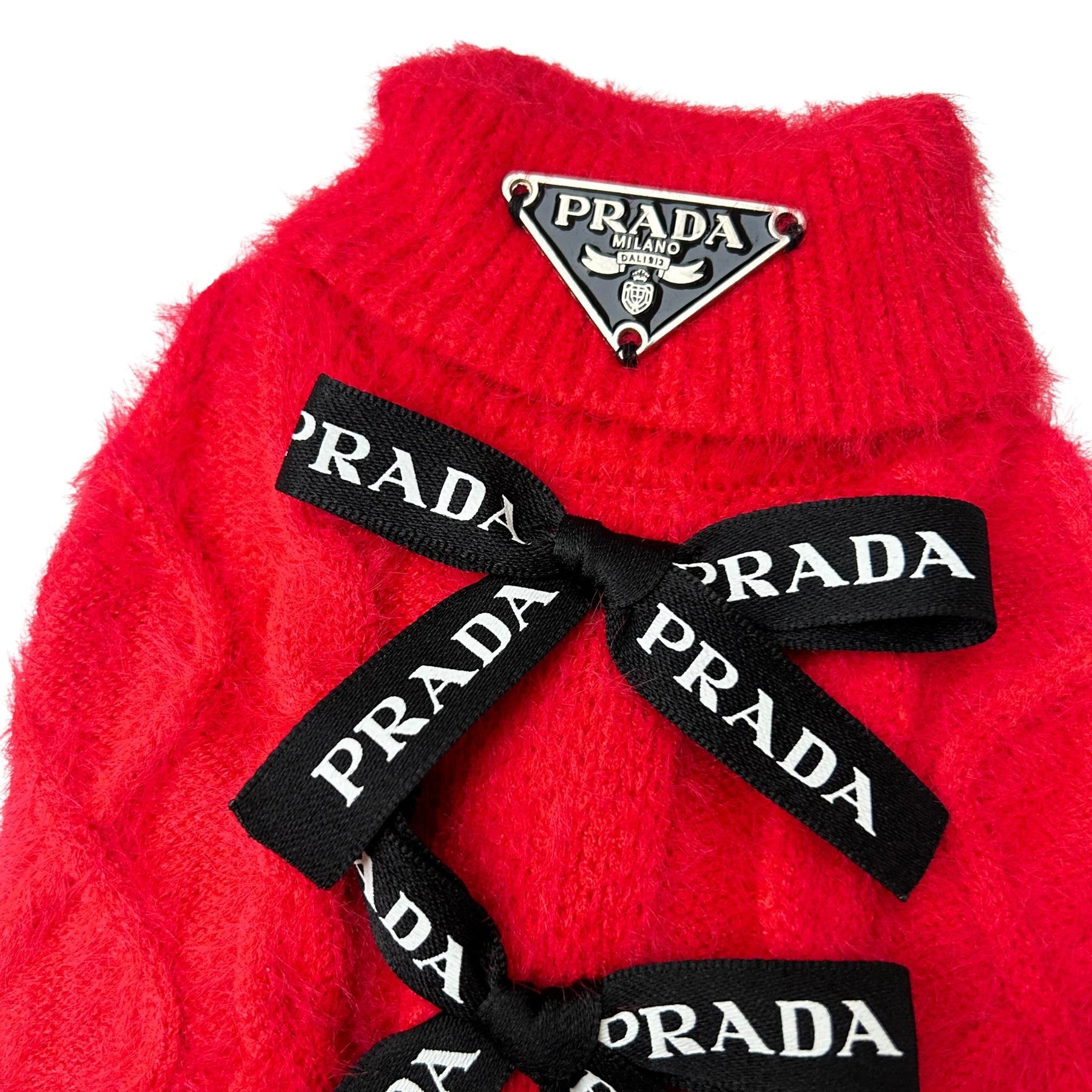 PAW-DA RED BOW DOG SWEATER