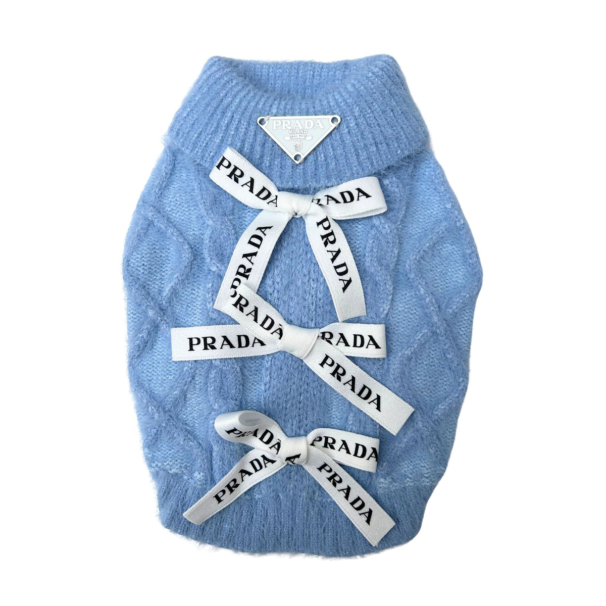 PAW-DA BLUE BOW DOG SWEATER