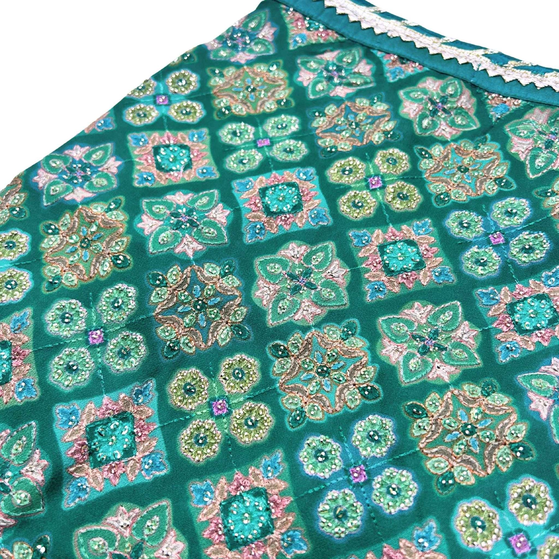 BOTTLE GREEN PATIALA MOTIF DOG KURTA