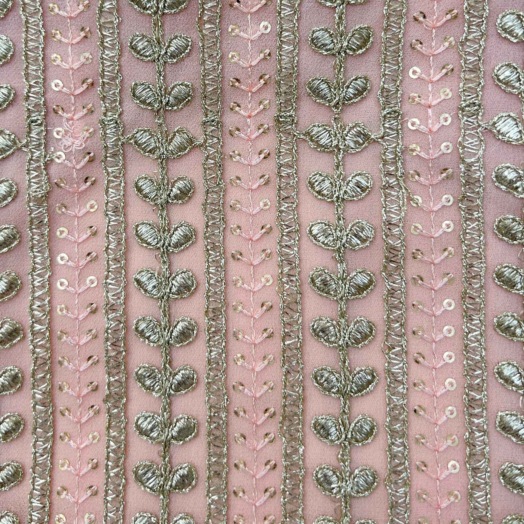 PEACH PINK LEAF DOG KURTA