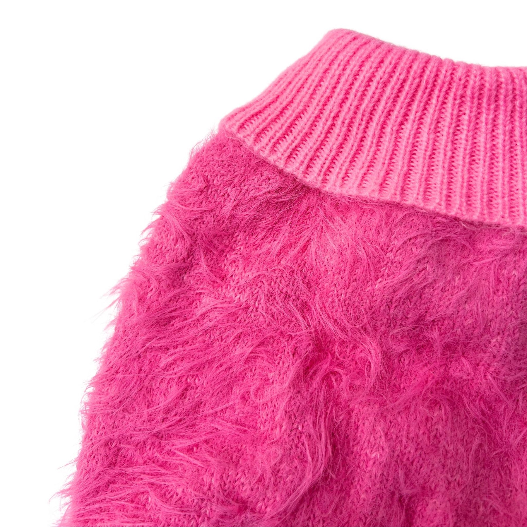 PINK FURRY TURTLE NECK DOG SWEATER