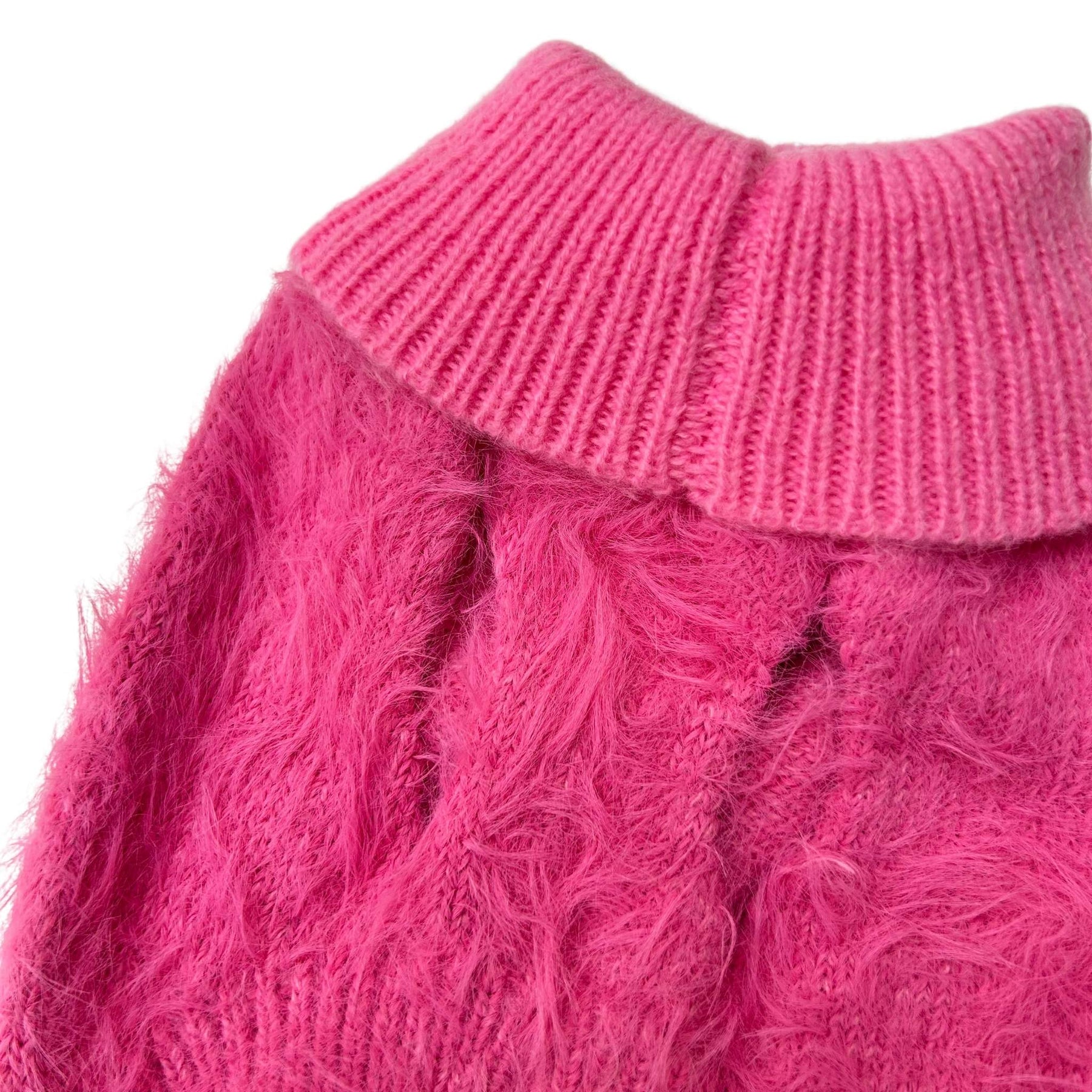 PINK FURRY TURTLE NECK DOG SWEATER