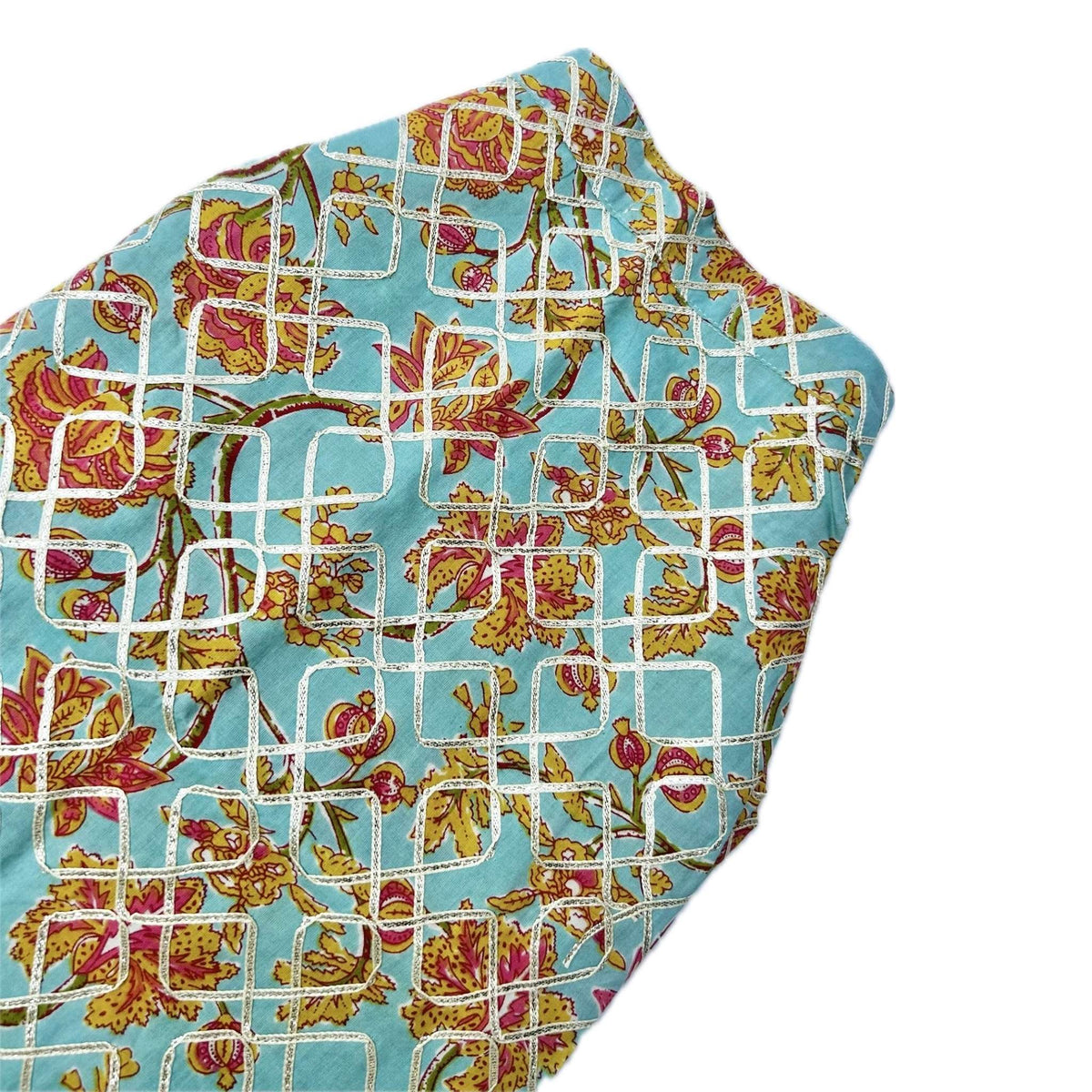 BLUE CHEVRON GOTA DOG KURTA