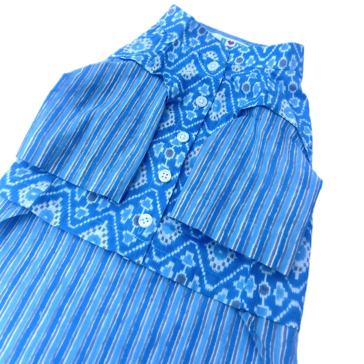 SKY BLUE WAISTCOAT DOG KURTA