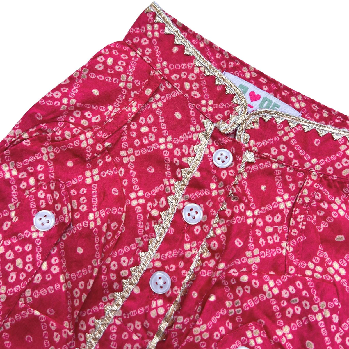 PINK BANDHANI COTTON KURTA FOR DOGS AND CATS