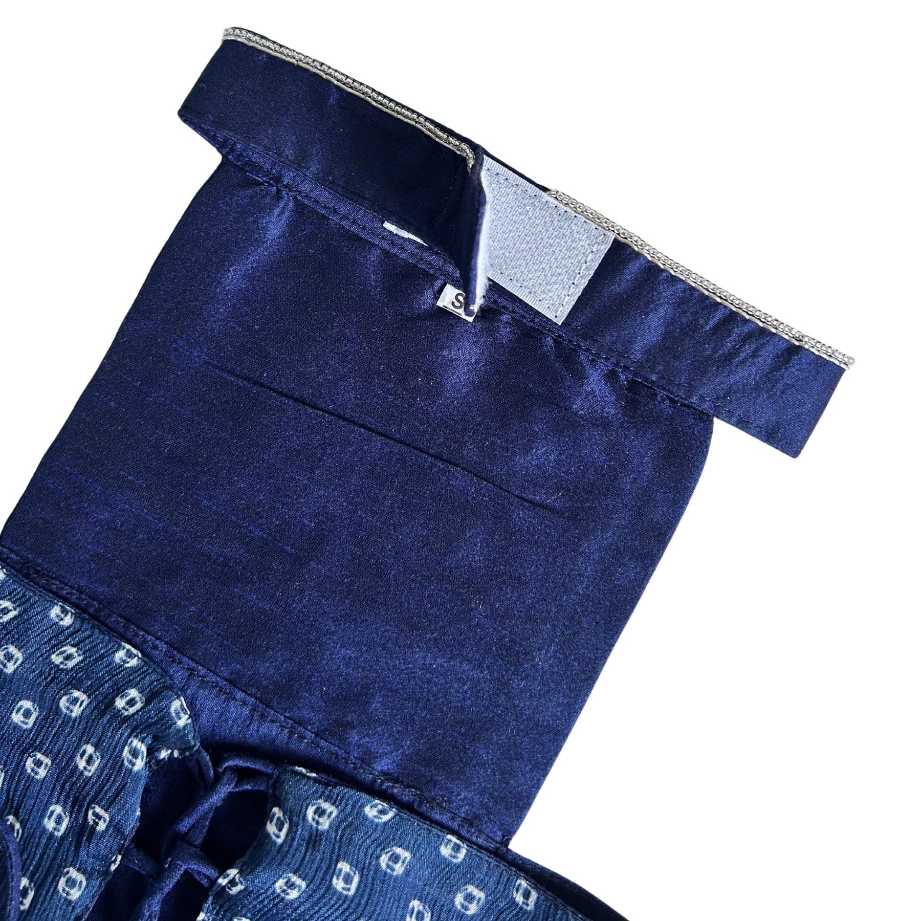 BLUE BANDHANI SILVER EMBELLISHED LEHENGA FOR DOGS AND CATS