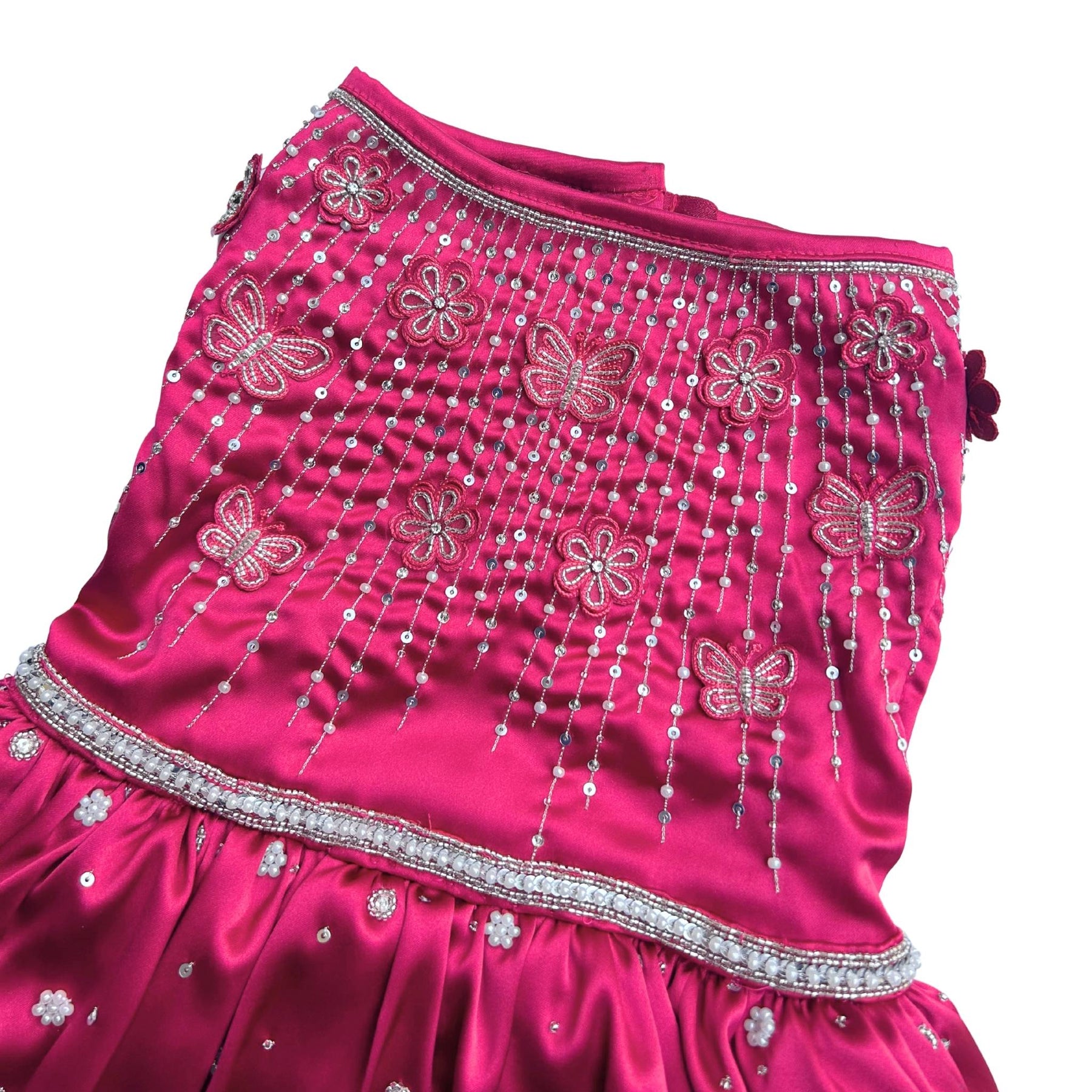 BUTTERFLY SPARKLE HAND EMBROIDERED TUTU DRESS FOR DOGS AND CATS