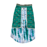GREEN TIE & DYE BUTI WAISTCOAT STYLE KURTA FOR DOGS AND CATS
