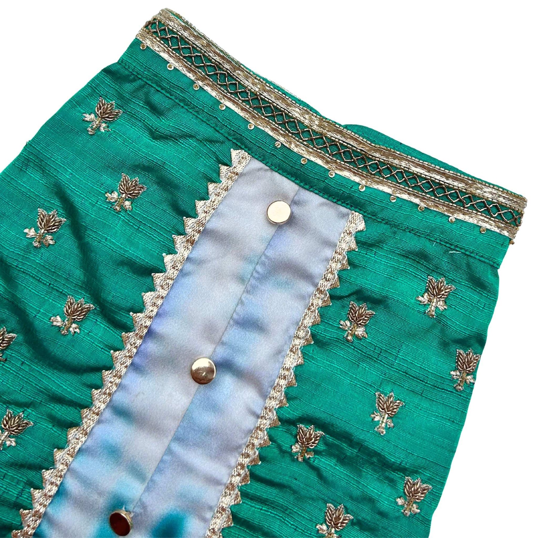 GREEN TIE & DYE BUTI WAISTCOAT STYLE KURTA FOR DOGS AND CATS