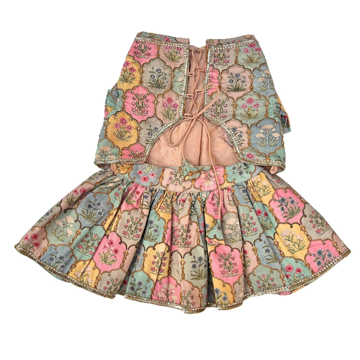 MAHARANI MOTIF HAND EMBROIDERED LEHENGA FOR DOGS ANDS CATS