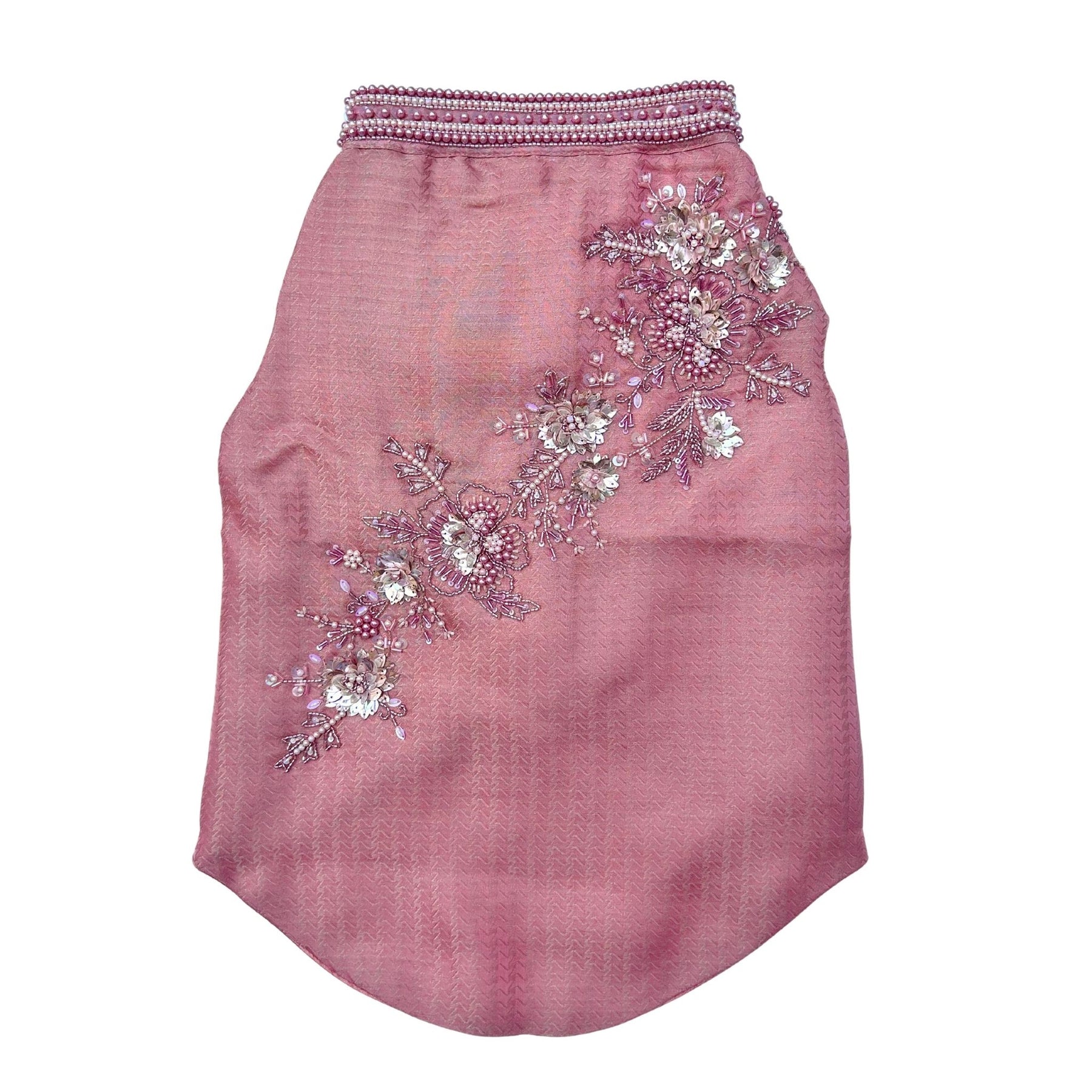 GULMARG PEARL PINK HAND EMBROIDERED DOG SHERWANI