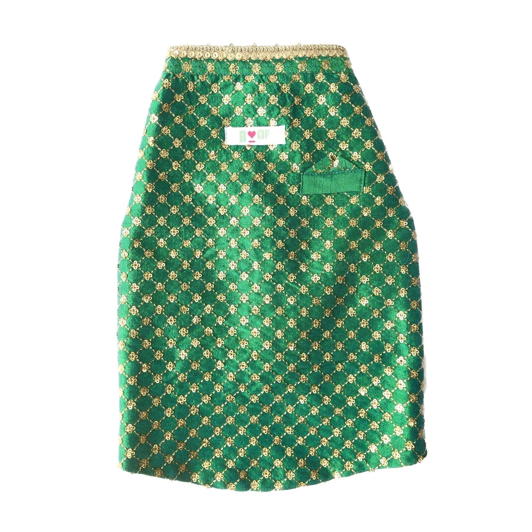EMERALD GREEN GOLD DOG SHERWANI