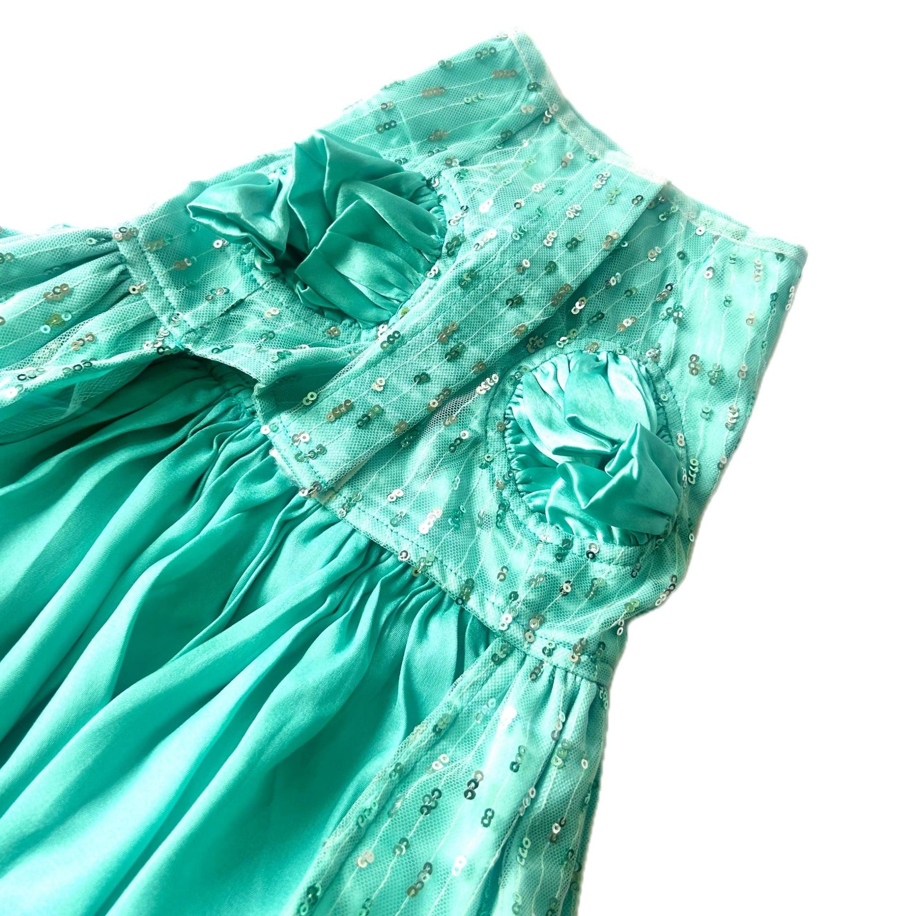 GREEN BIG BOW PRINCESS DOG DRESS