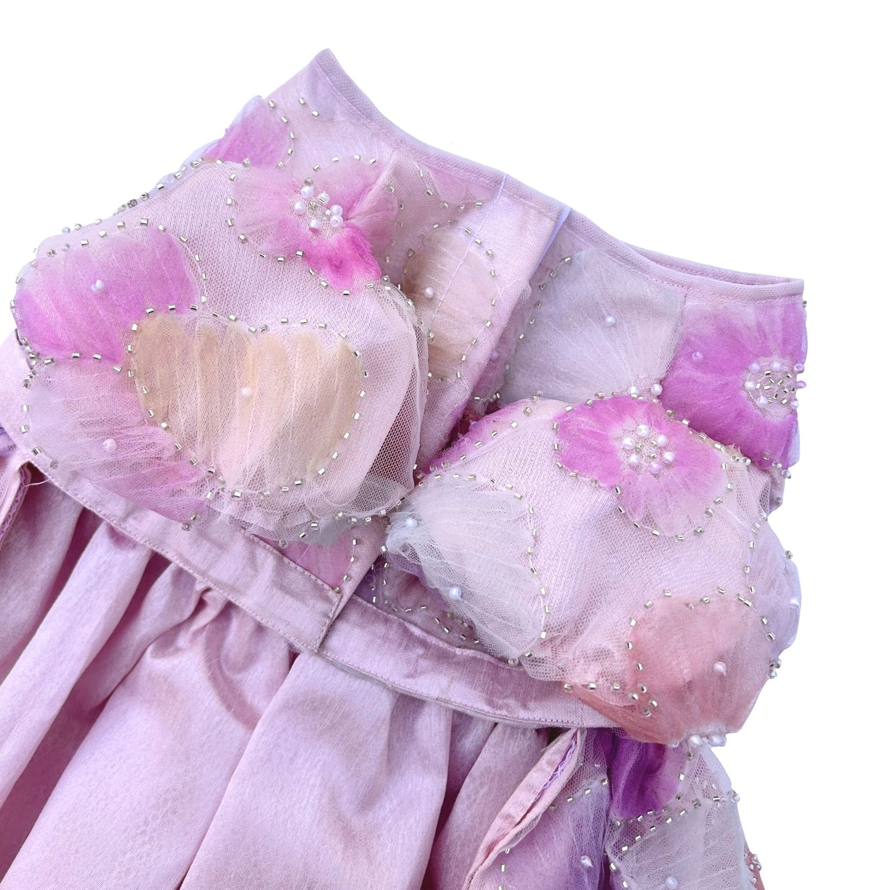 3D FLOWER FRENCH NET DOG DRESS