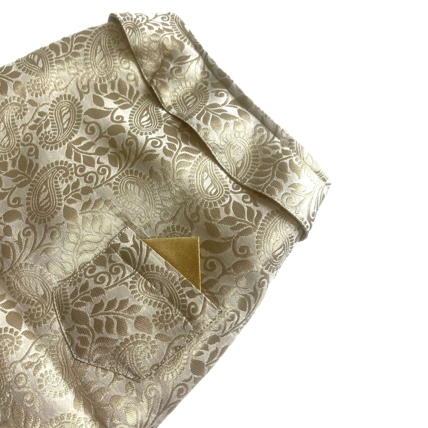 OFF-WHITE PAISLEY BROCADE DOG WAISTCOAT