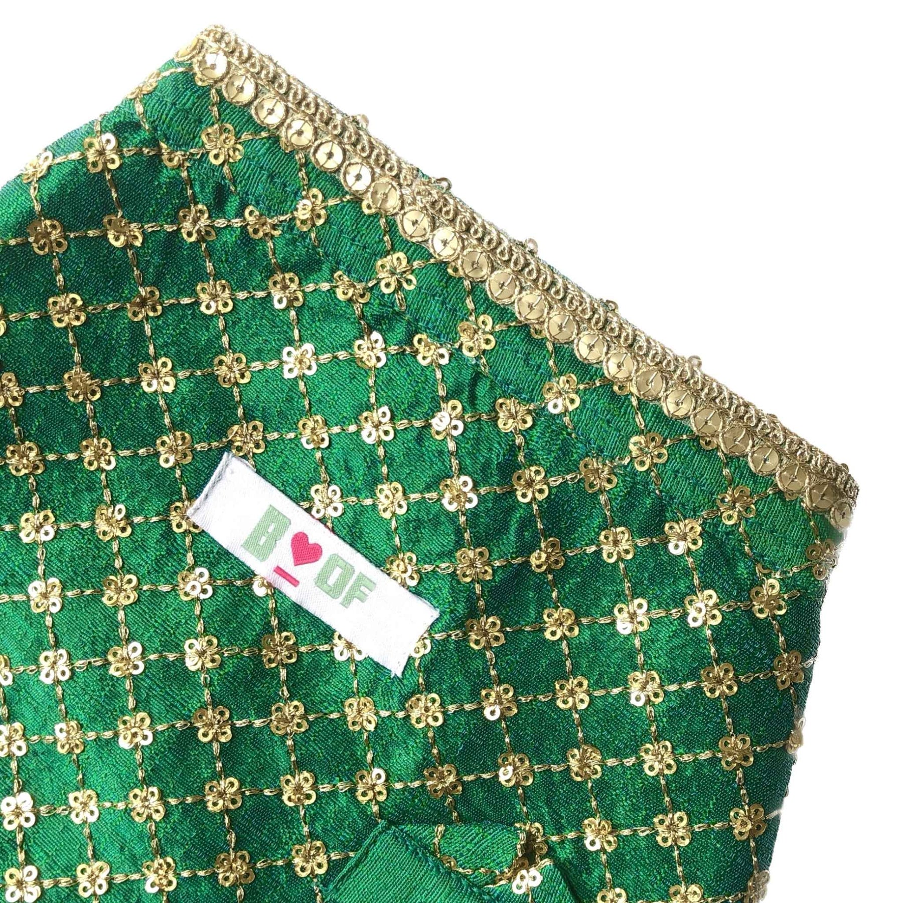 EMERALD GREEN GOLD DOG SHERWANI