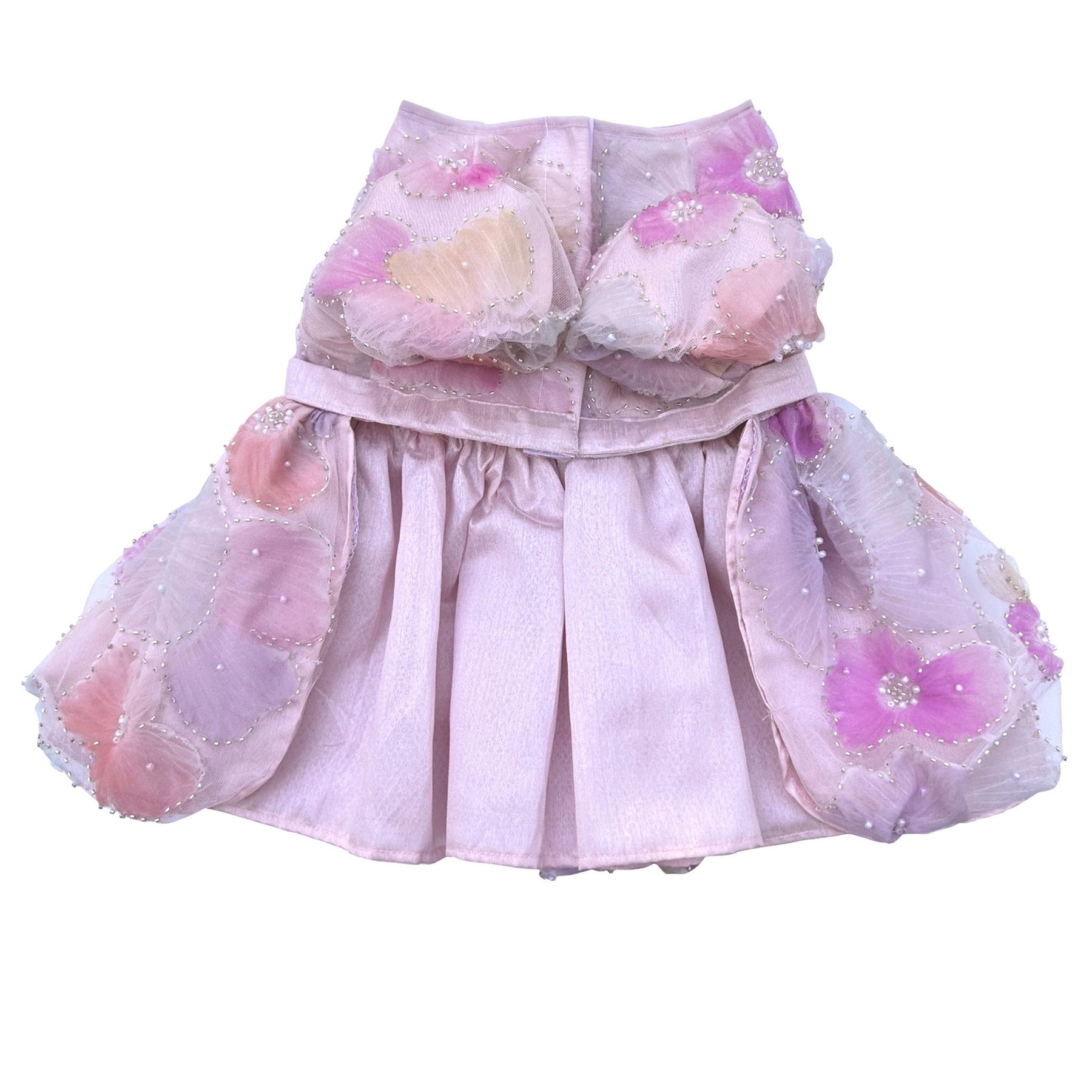 3D FLOWER FRENCH NET DOG DRESS