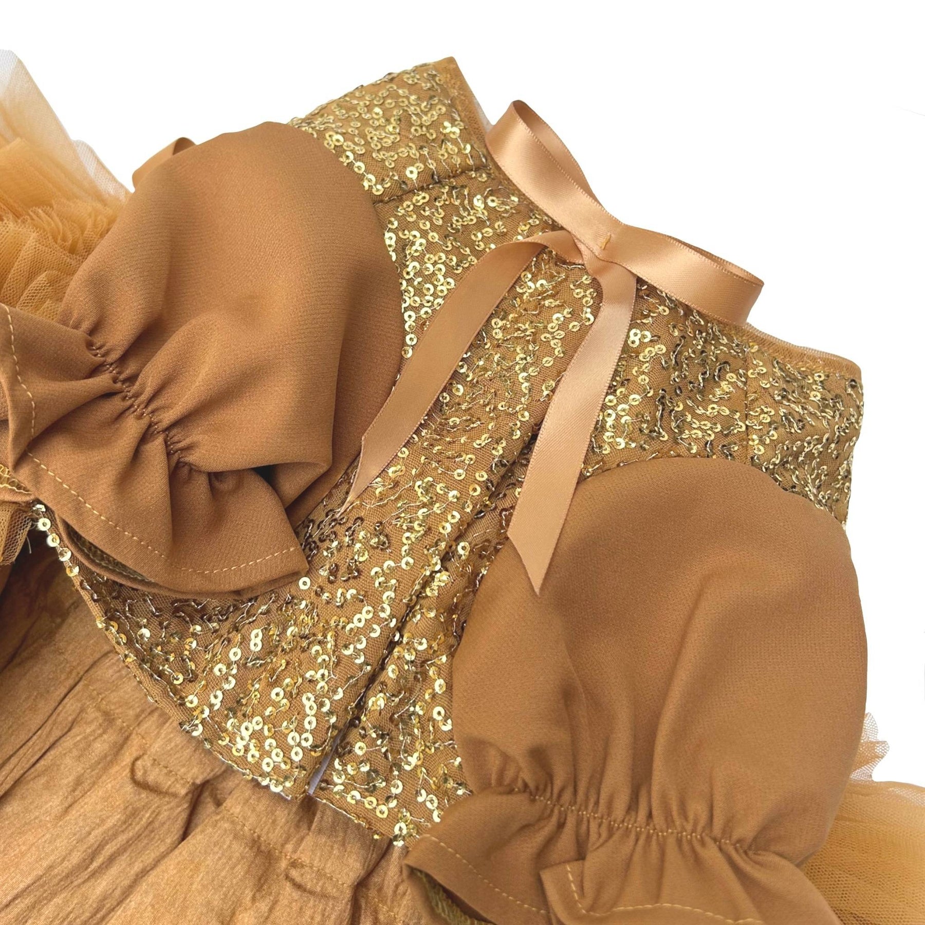 GOLD SEQUINS GEMSTONE DOG DRESS