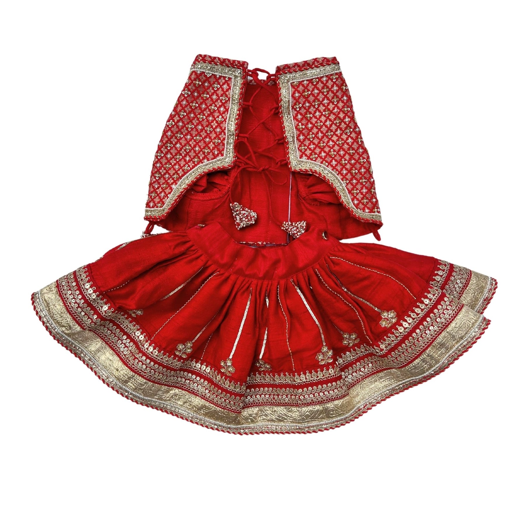 SURKH LAAL SHAHI LEHENGA FOR DOGS AND CATS