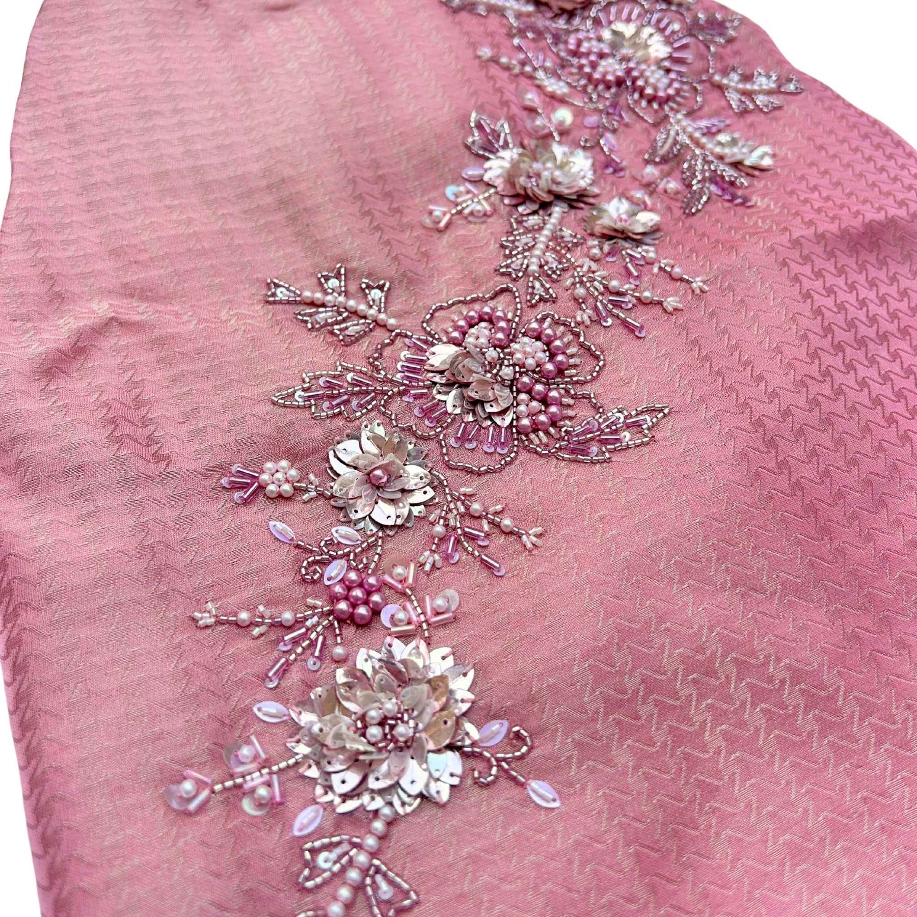 GULMARG PEARL PINK HAND EMBROIDERED DOG SHERWANI