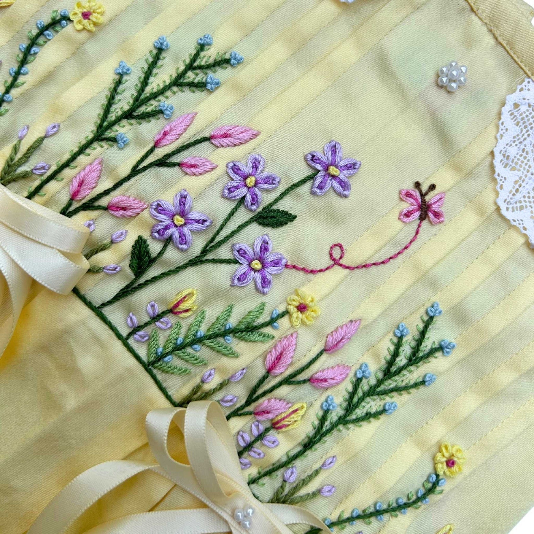 LEMON BLOOM AND RIBBON DRESS FOR DOGS AND CATS