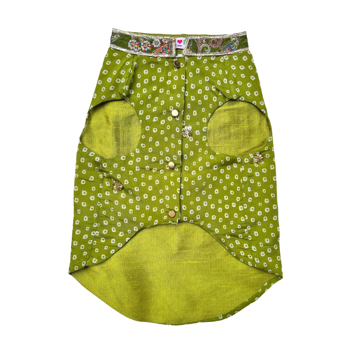 MEHENDI GREEN BANDHANI SHERWANI FOR DOGS AND CATS