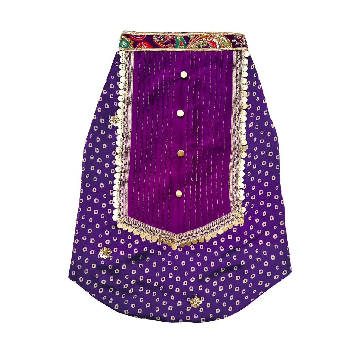 PURPLE BANDHANI SHERWANI FOR DOGS AND CATS