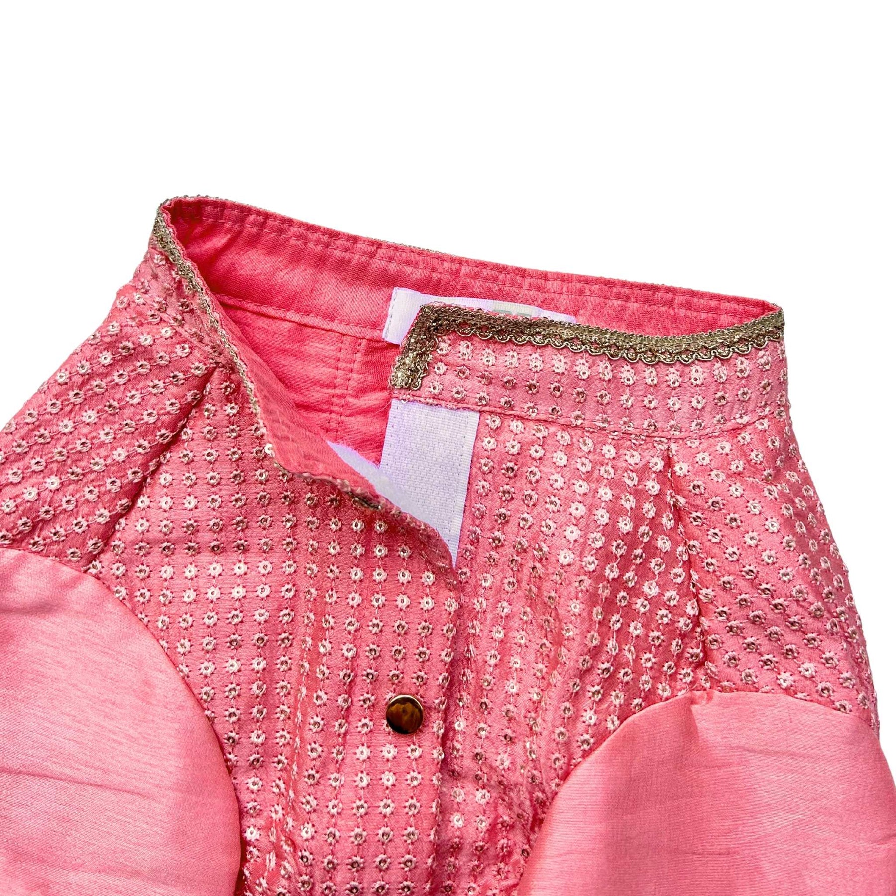 PEACH PINK SITARA KOTI KURTA FOR DOGS AND CATS
