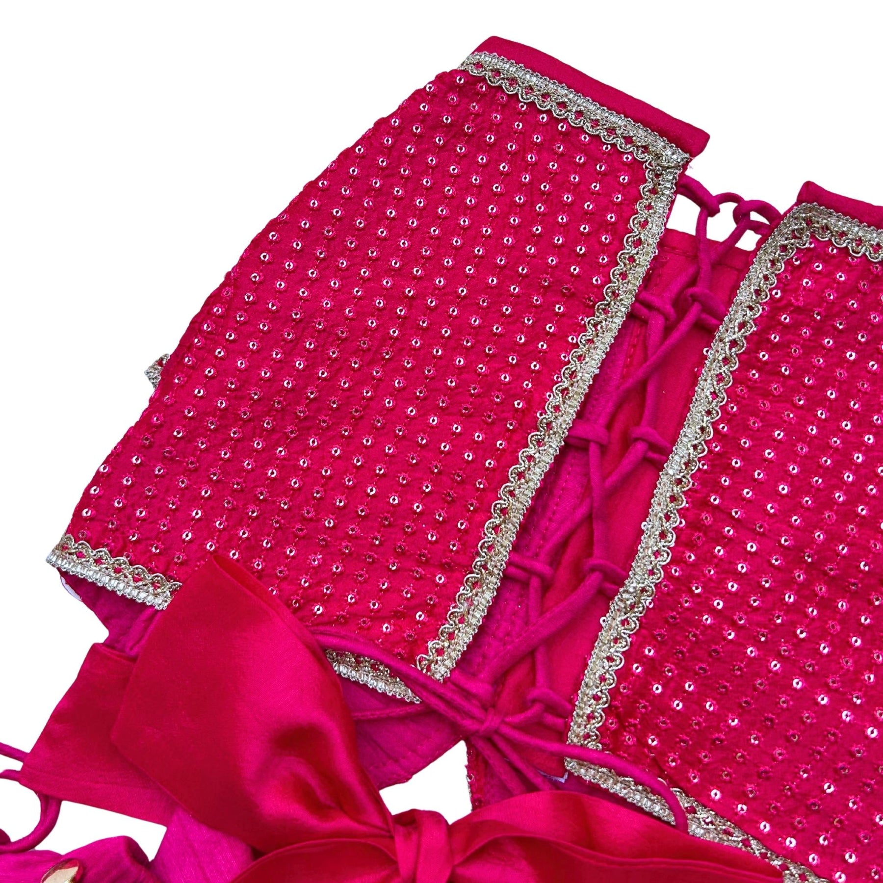 RANI PINK SITARA BOW LEHENGA FOR DOGS AND CATS