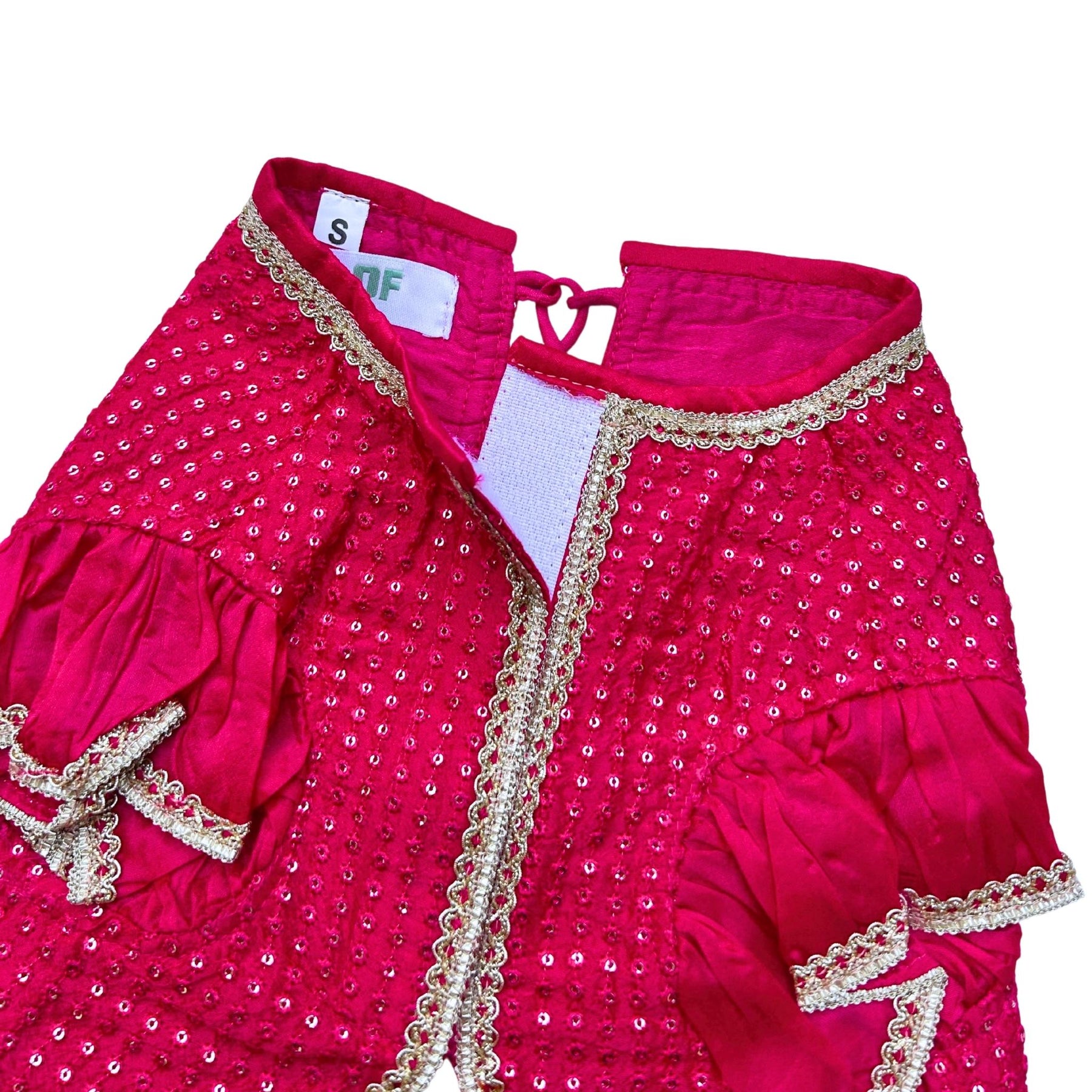 RANI PINK SITARA BOW LEHENGA FOR DOGS AND CATS