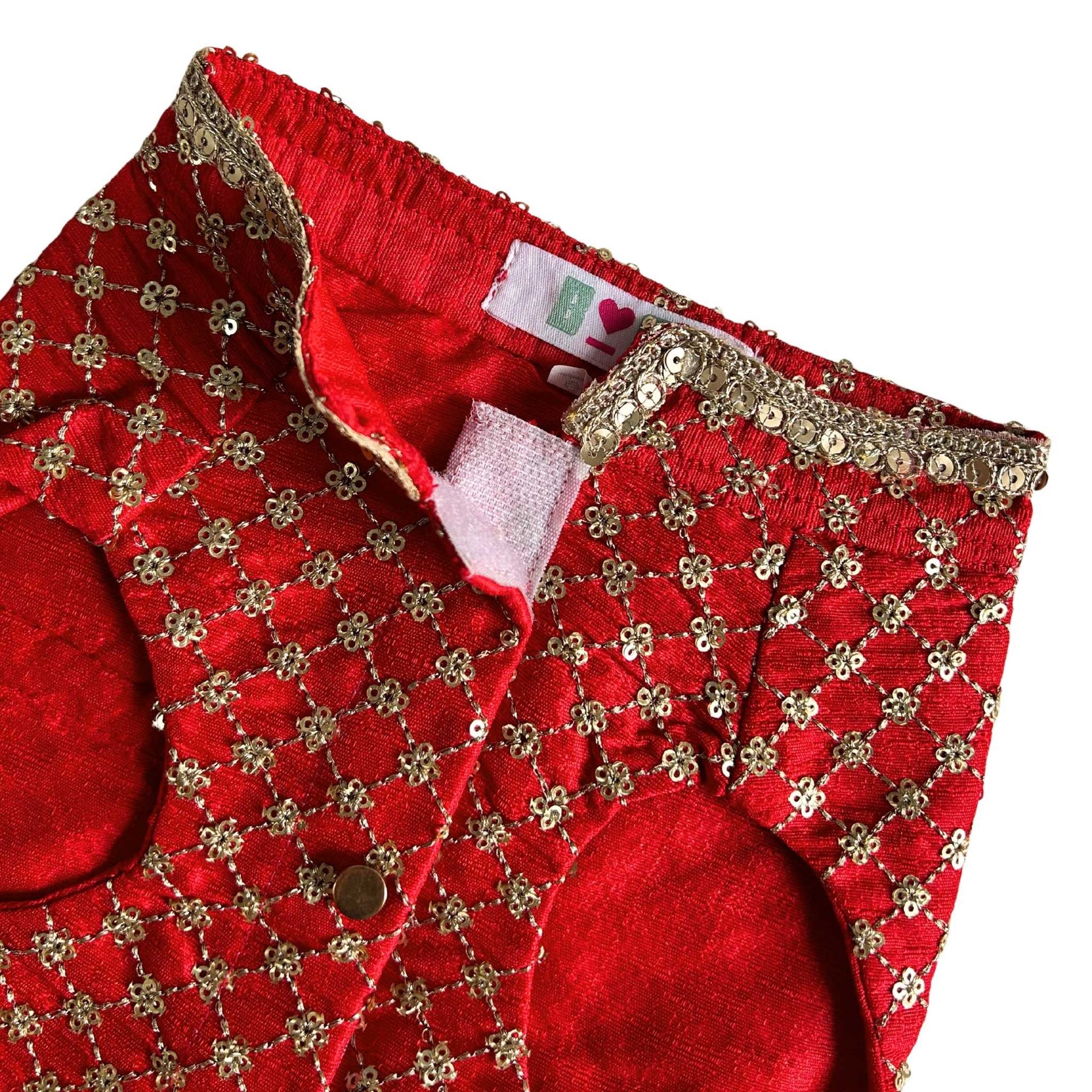 RED GOLD SHERWANI FOR DOGS AND CATS