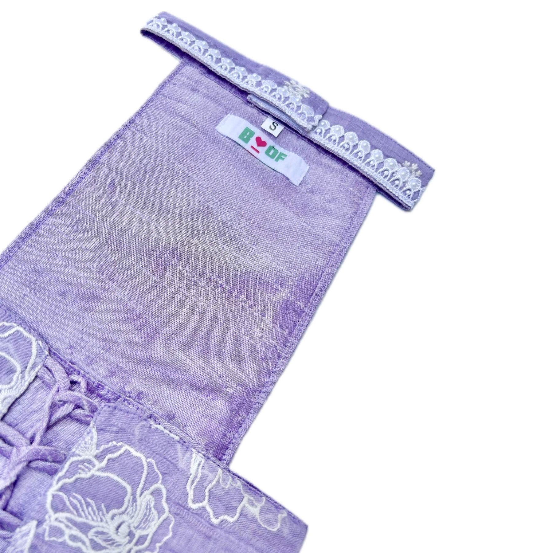 LAVENDER OFF-WHITE EMBROIDERY DOG LEHENGA