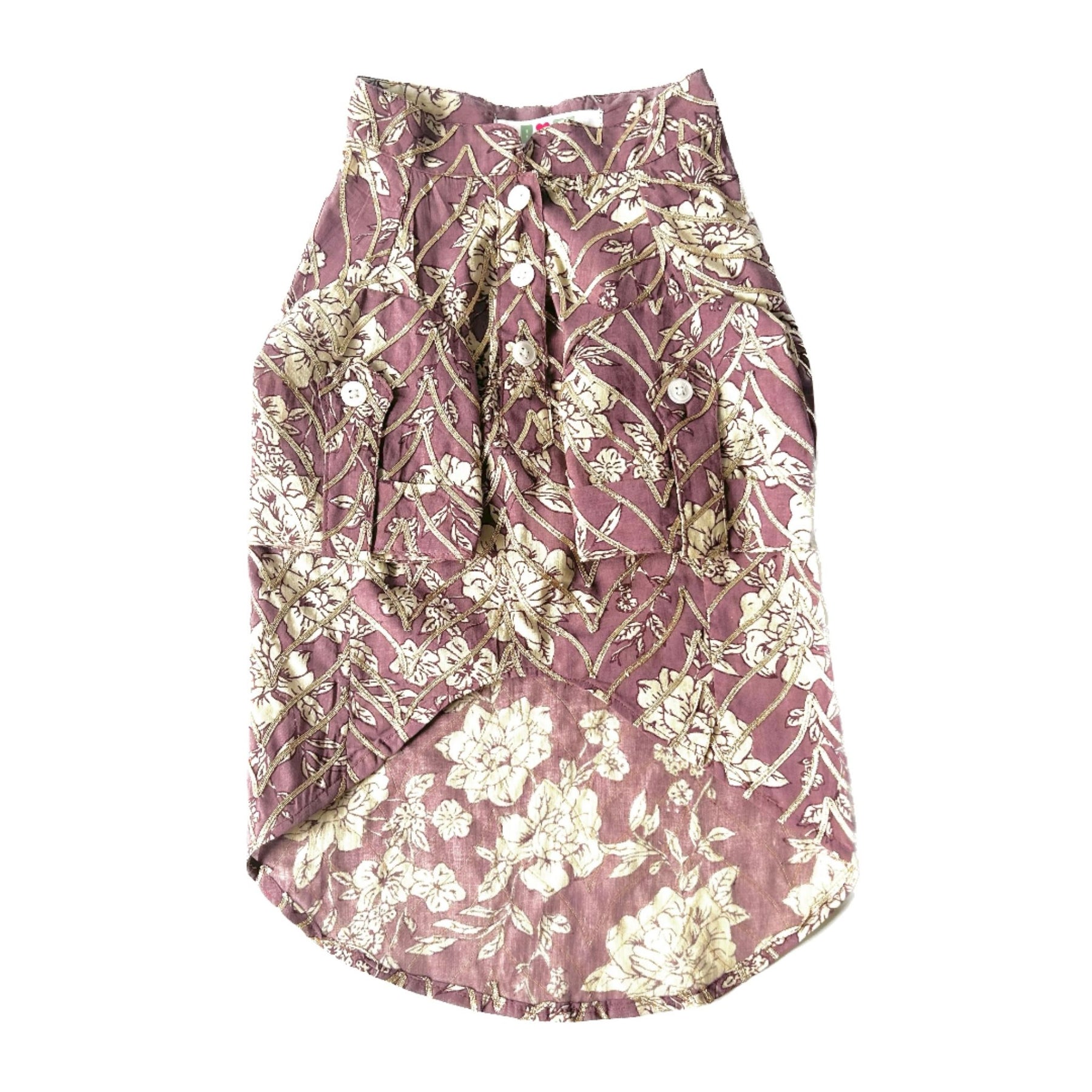 PURPLE GARLAND GOTA DOG KURTA