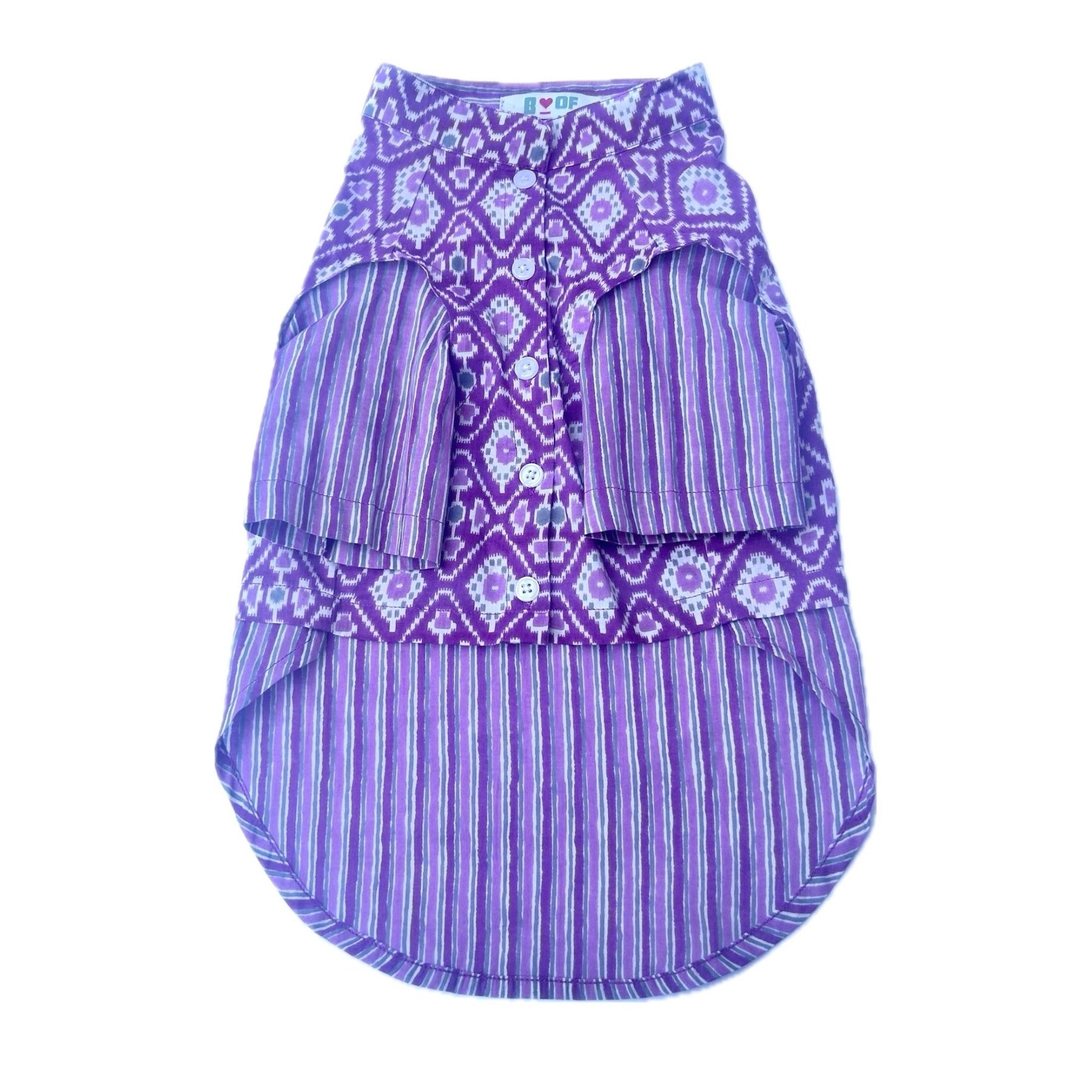 ROYAL PURPLE WAISTCOAT DOG KURTA