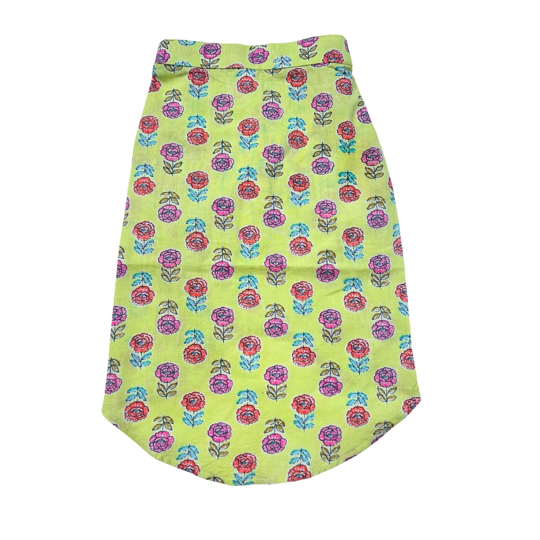 LIME GREEN GULAB COTTON KURTA + BONE RAKHI FOR DOGS AND CATS