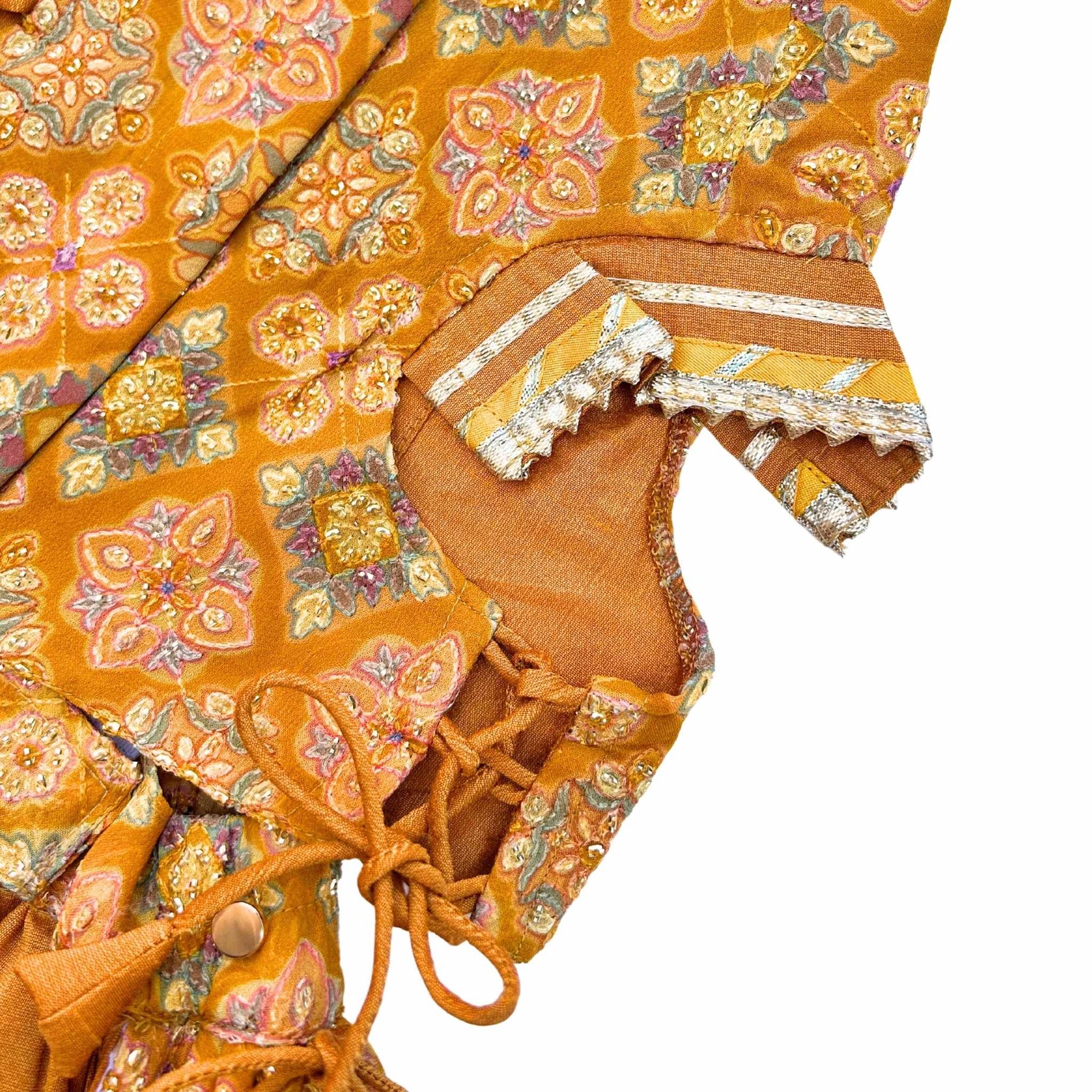 MUSTARD YELLOW PATIALA MOTIF DOG LEHENGA
