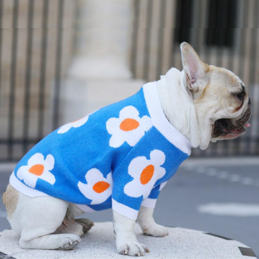 BLUE BLOSSOM DOG SWEATER