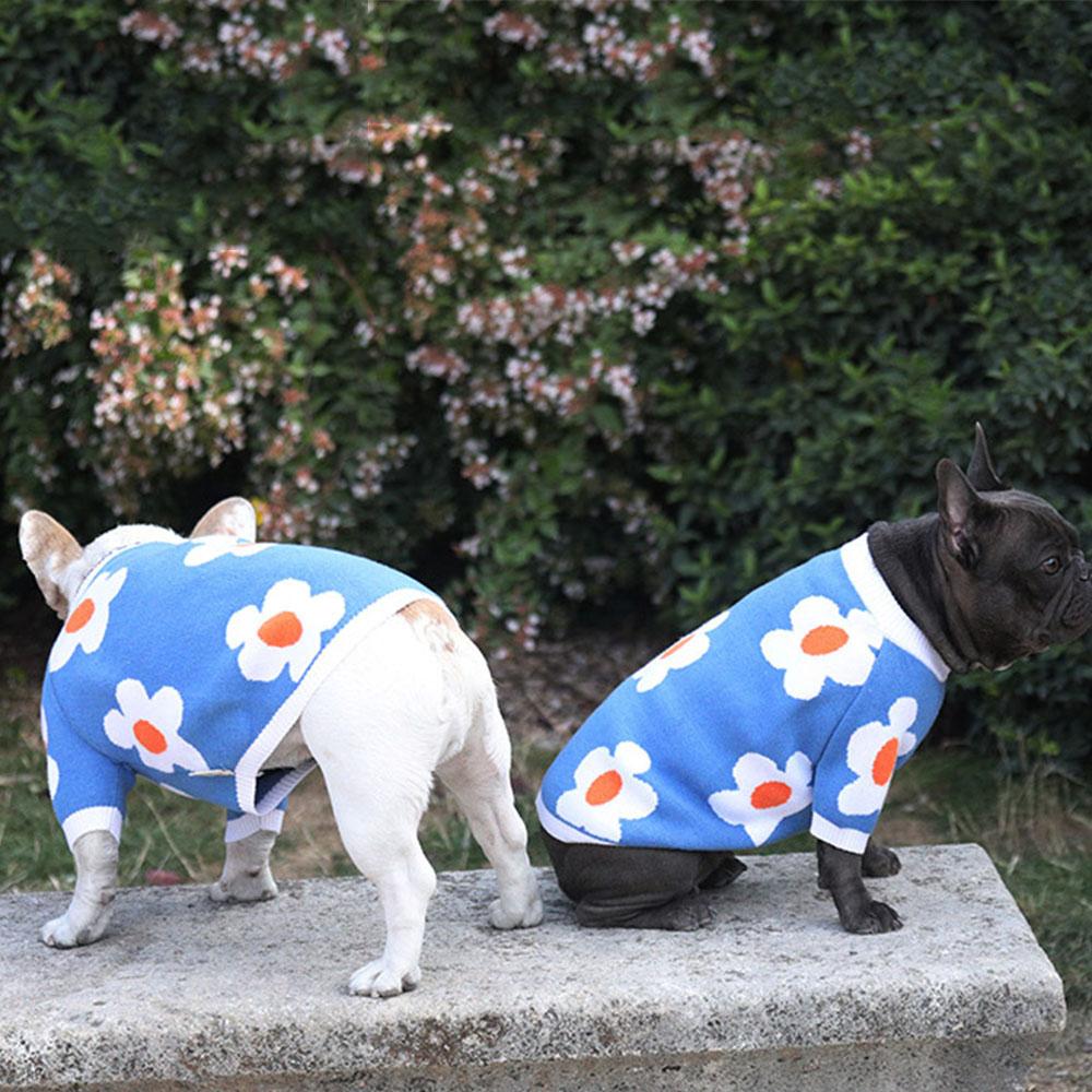 BLUE BLOSSOM DOG SWEATER