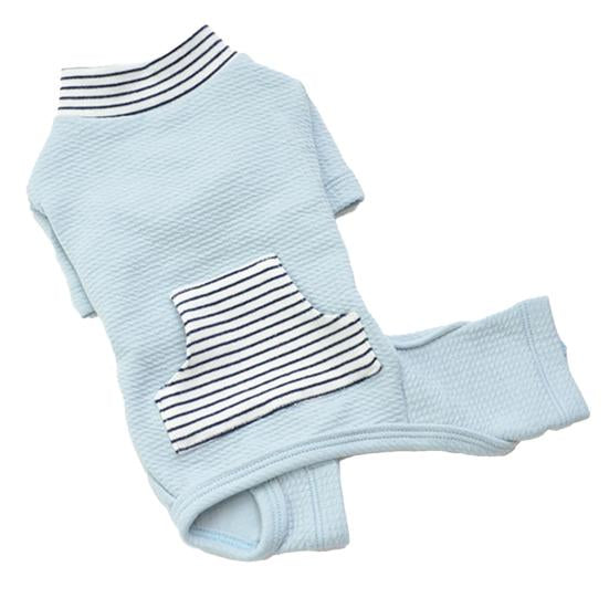 CONTRAST STRIPE DOG ONESIE