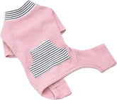 CONTRAST STRIPE DOG ONESIE