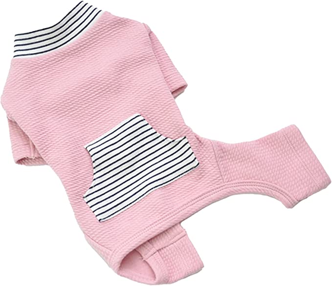 CONTRAST STRIPE DOG ONESIE