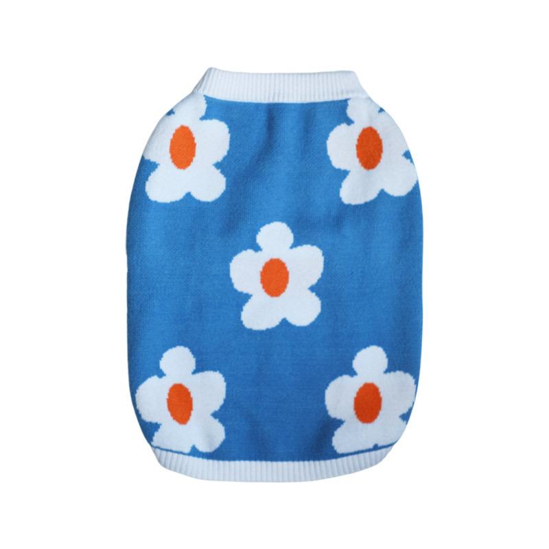 BLUE BLOSSOM DOG SWEATER