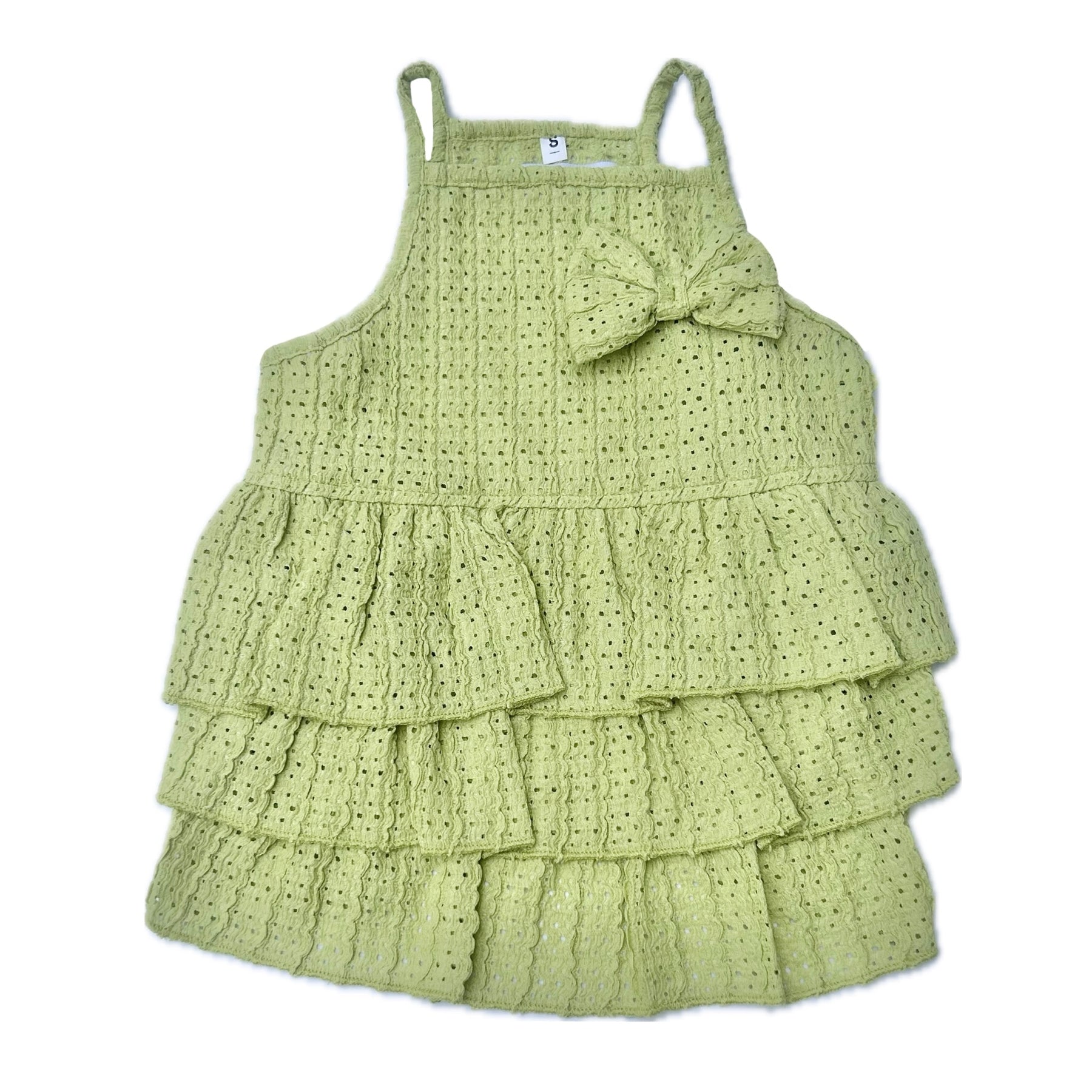 GREEN RUFFLED DOG DRESS