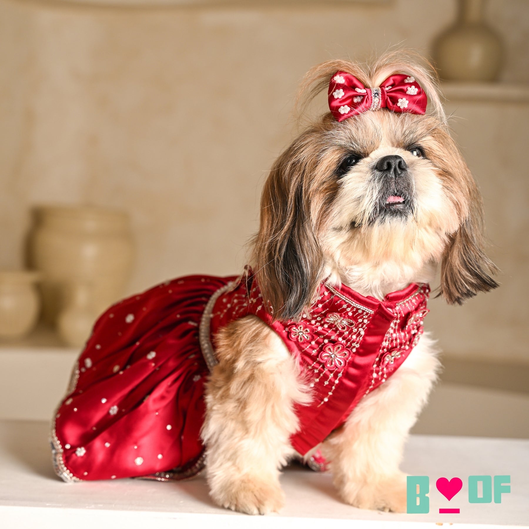 BUTTERFLY SPARKLE HAND EMBROIDERED TUTU DRESS FOR DOGS AND CATS