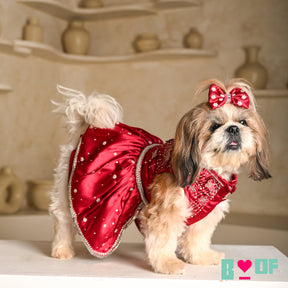 BUTTERFLY SPARKLE HAND EMBROIDERED TUTU DRESS FOR DOGS AND CATS