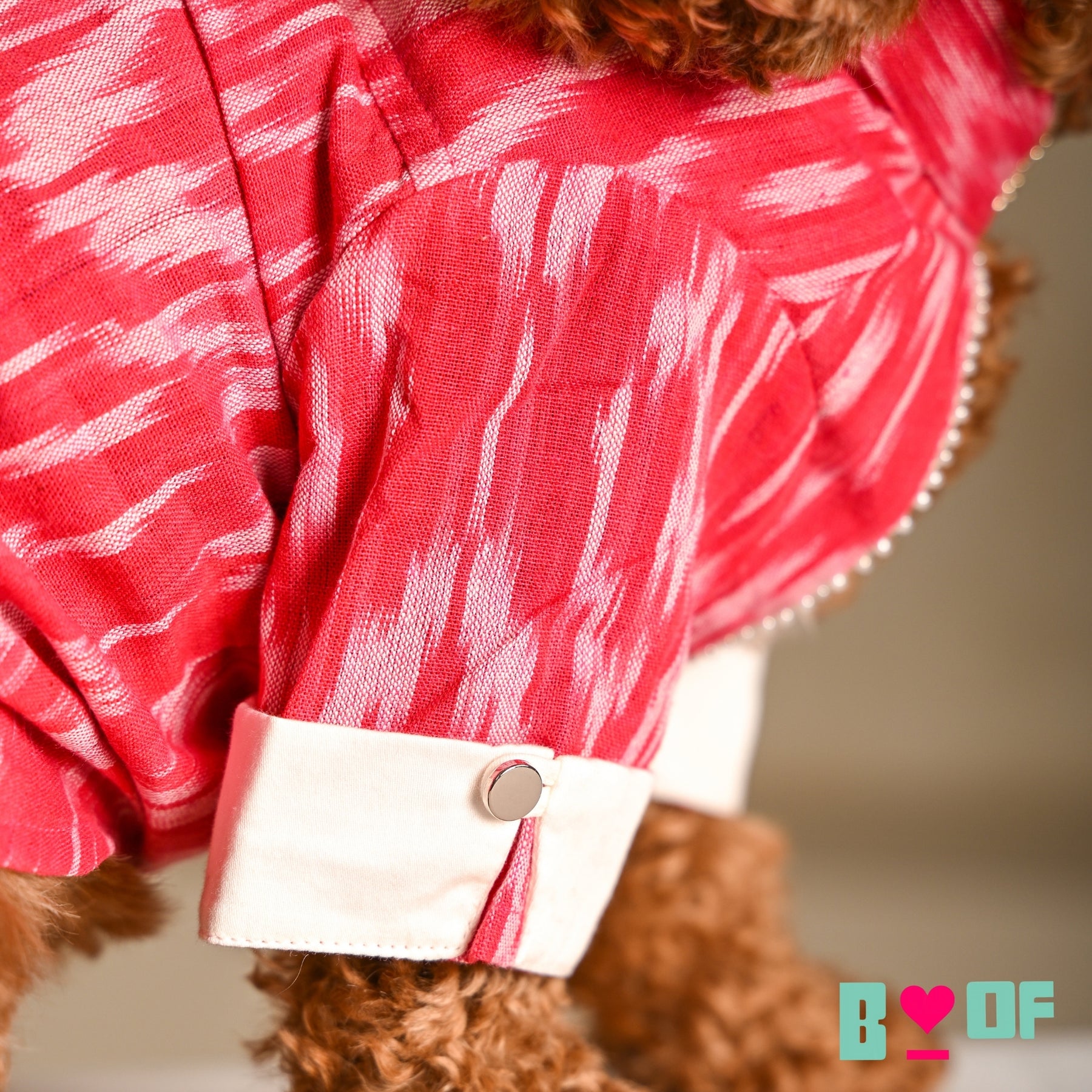 PINK COTTON IKAT PRINTED KURTA FOR DOGS AND CATS