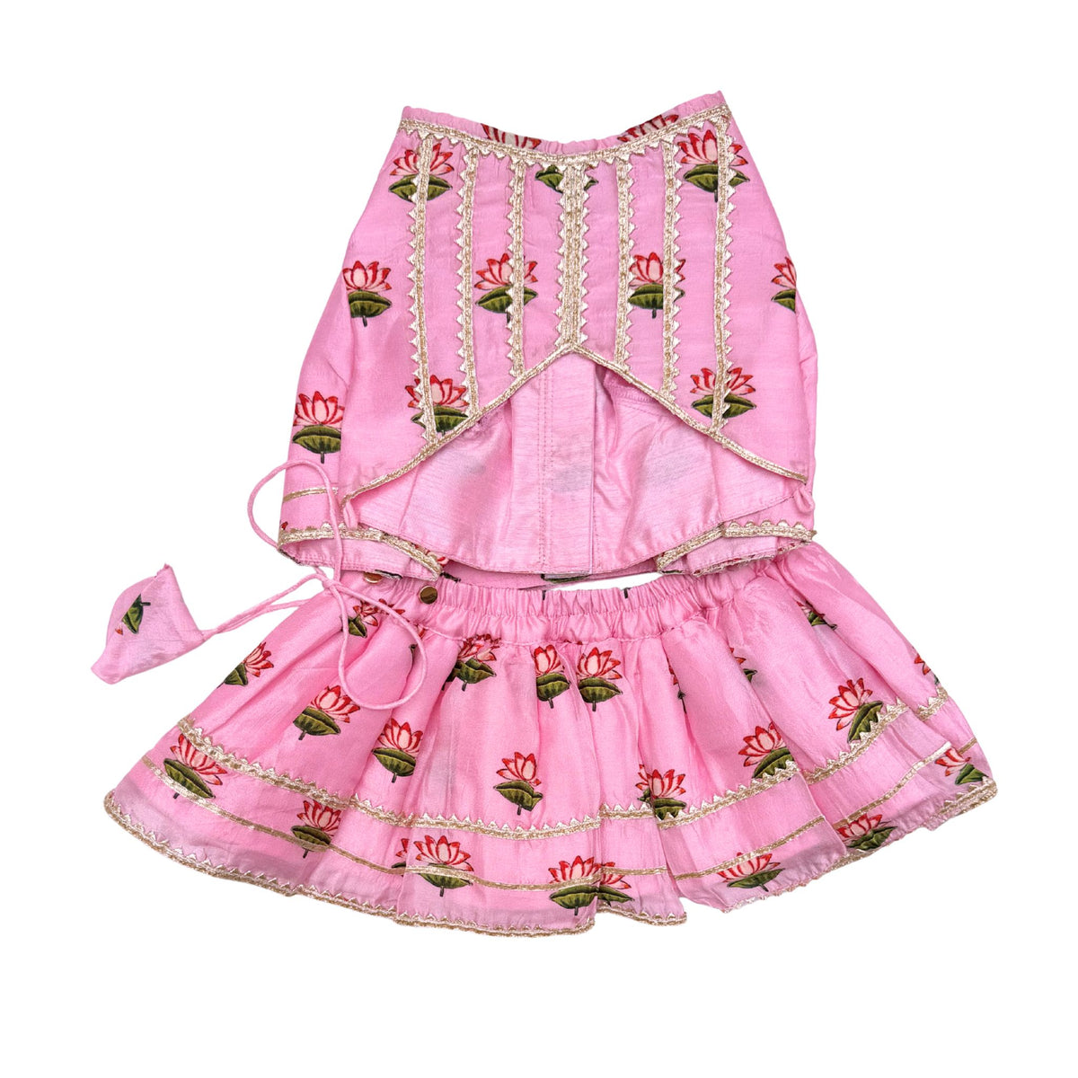 RAJKAMAL PINK LEHENGA FOR DOGS AND CATS