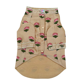 RAJKAMAL BEIGE KURTA FOR DOGS AND CATS