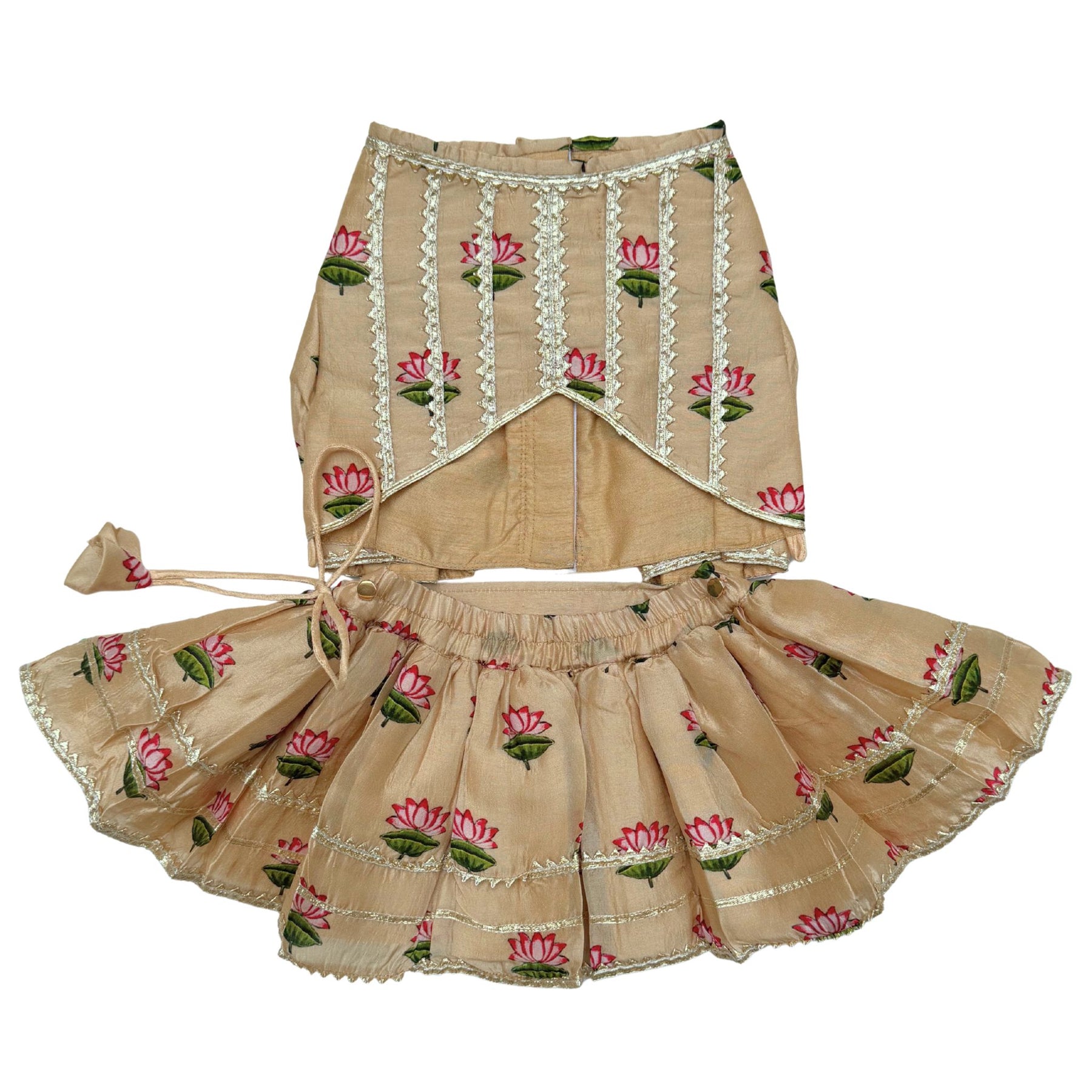 RAJKAMAL BEIGE LEHENGA FOR DOGS AND CATS